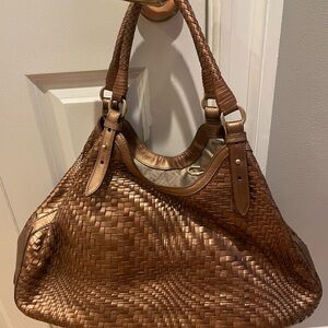 Cole Haan Gold Woven Bag